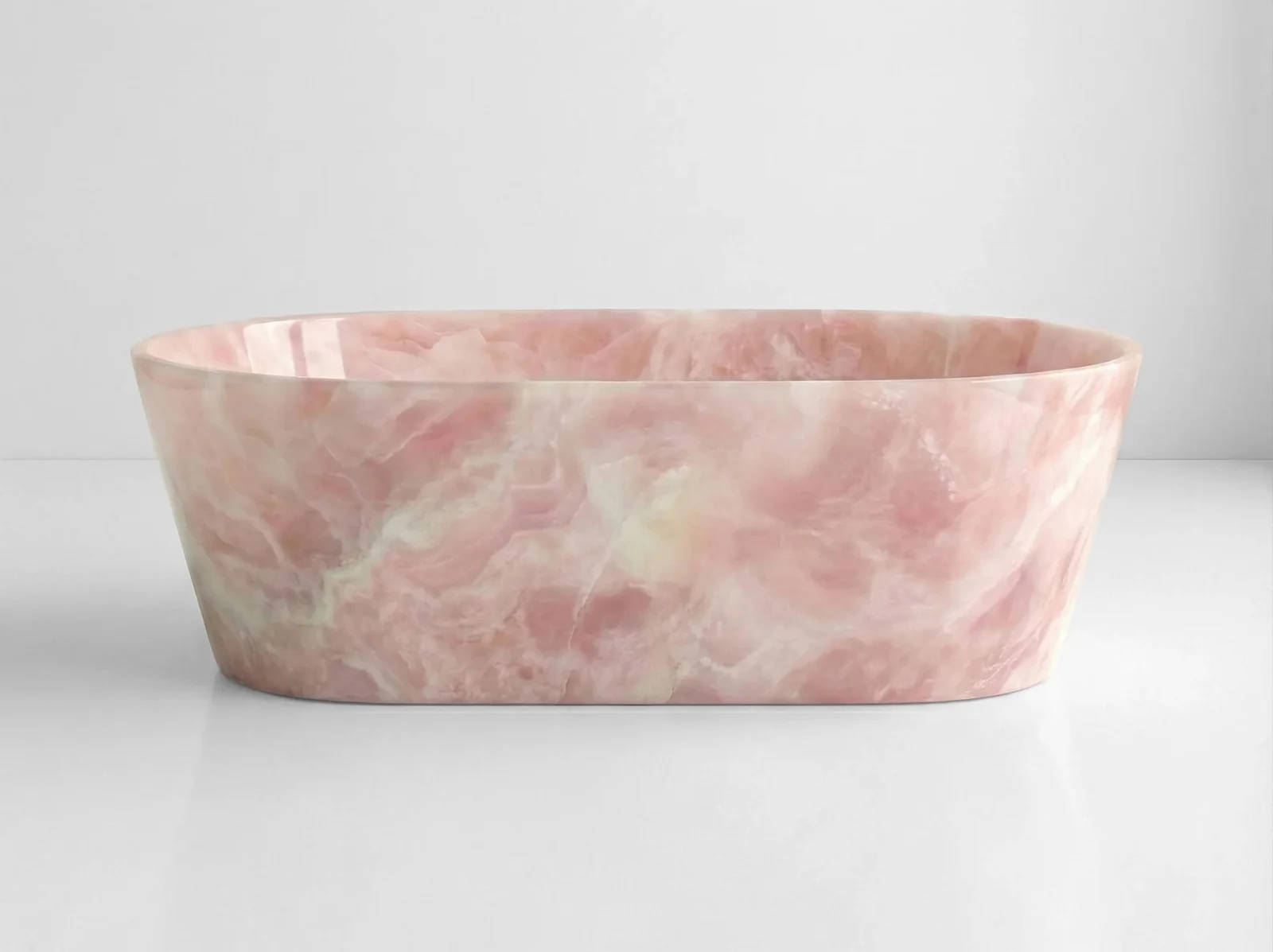 Pink onyx bathtub